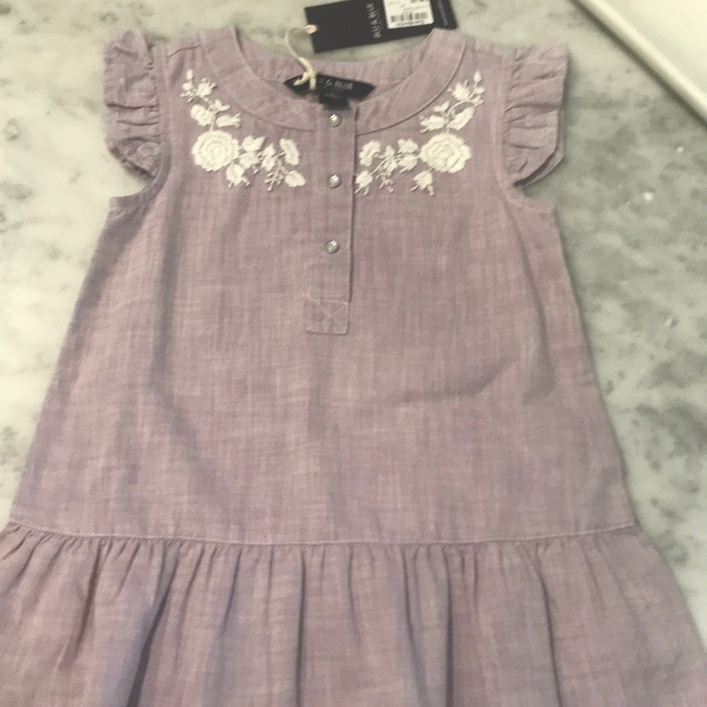 Bluandblue lavender embroidered dress
